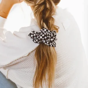 Checkerboard Oversized Scrunchie