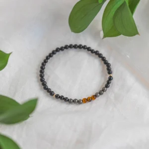 Max EMF Protection Bracelet w/ gold beads