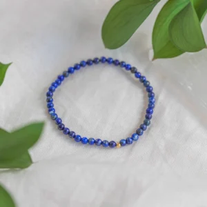 Lapis Lazuli Crystal Bracelet w/ Gold Bead