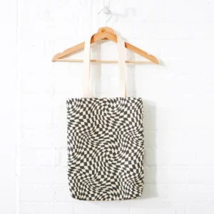 Tote Bag - Black Checker