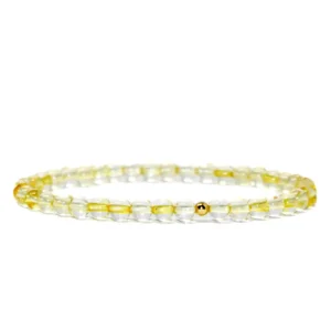 Citrine Crystal Energy Bracelet w/ Gold Bead