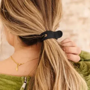 Matte Black Ponytail Claw Clip